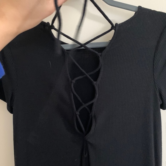 Black Criss Crop Dress - Picture 3 of 3